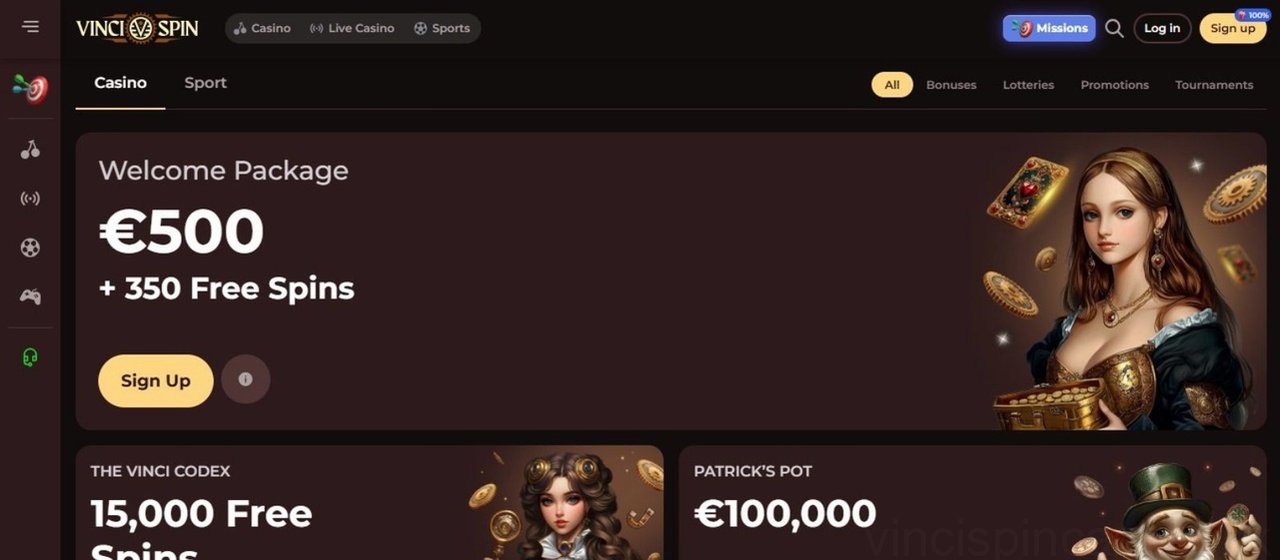 Vincispin Casino - Kompletná Recenzia 2026 Casino